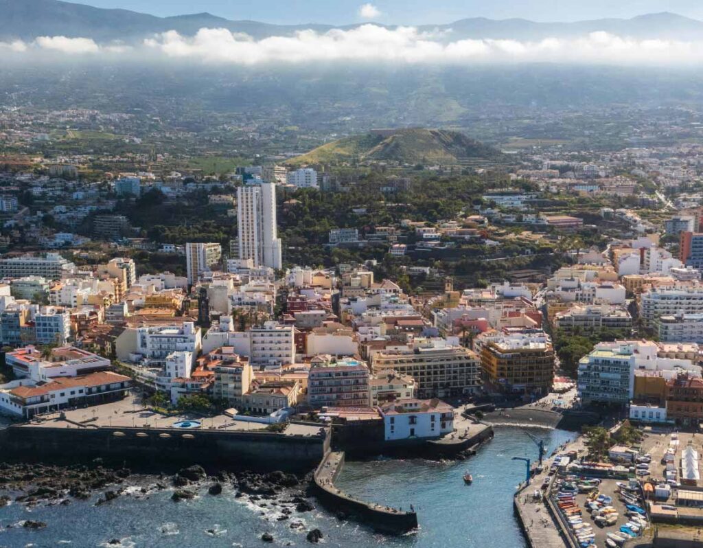 Imagen aérea del Puerto de la Cruz